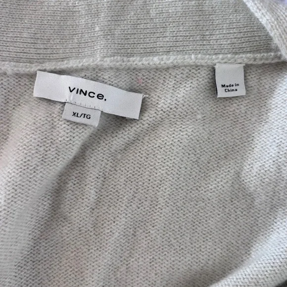 Vince Wool Cashmere Cream Long Grandpa Cardigan Size XL - Picture 6 of 6